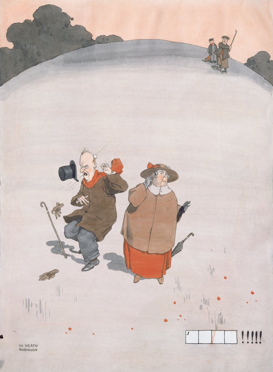 Another Illustrated Crossword Puzzlette Across ilustrace pro časopis Pearsons, vánoční číslo 1925 (wc a kvaš) od William Heath Robinson