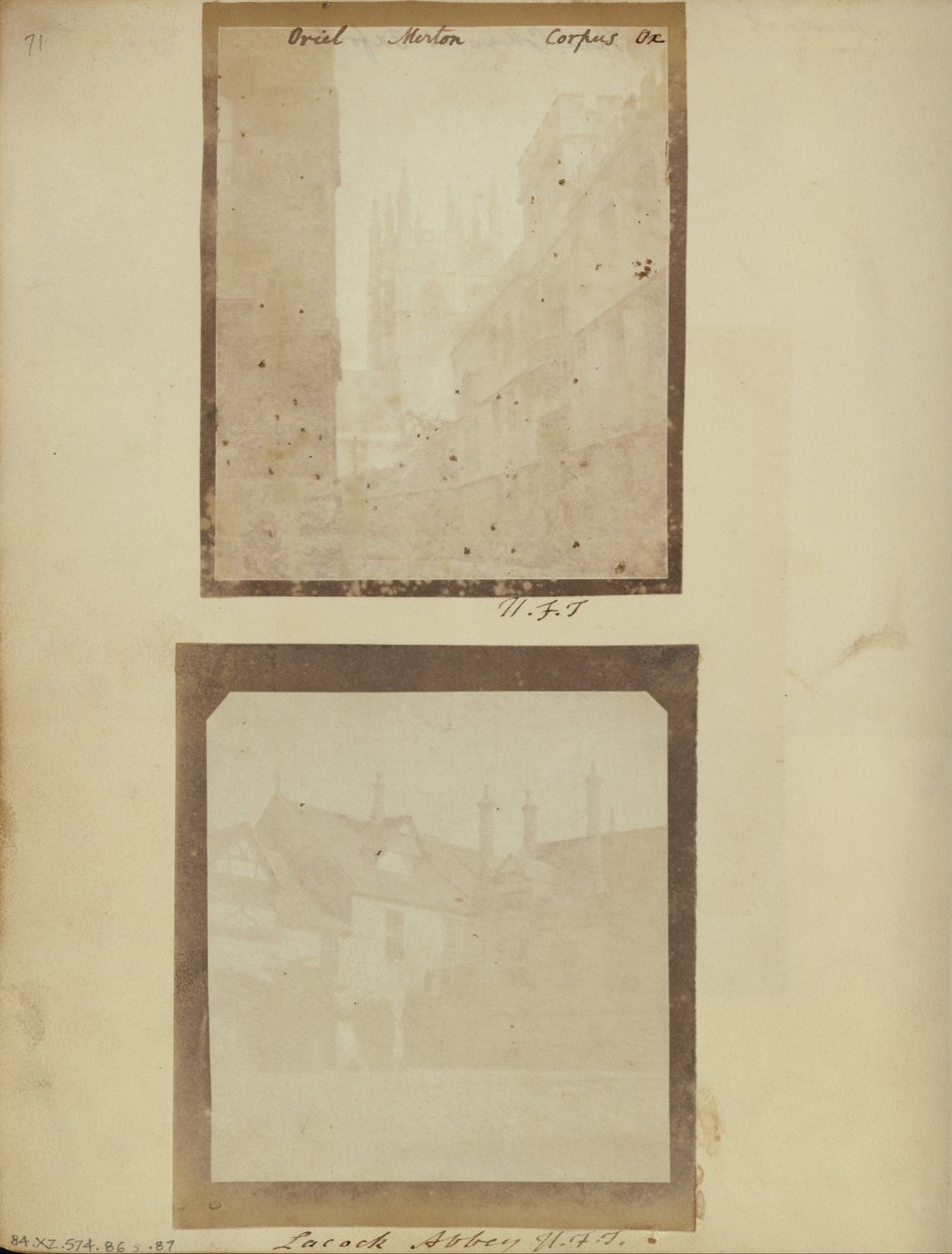 Nádvoří v opatství Lacock. od William Henry Fox Talbot
