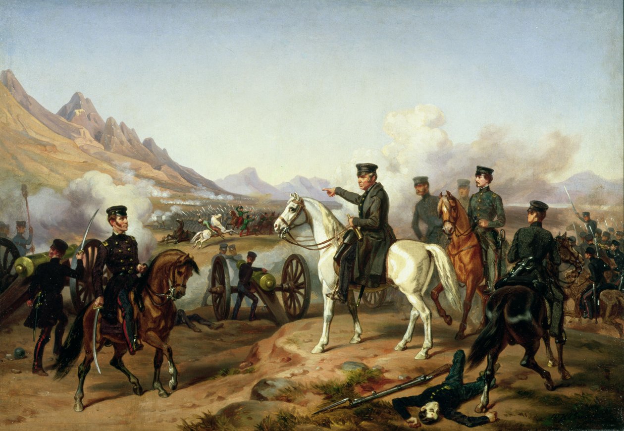 Generál Zachary Taylor v bitvě u Buena Vista v roce 1847 od William Henry Powell