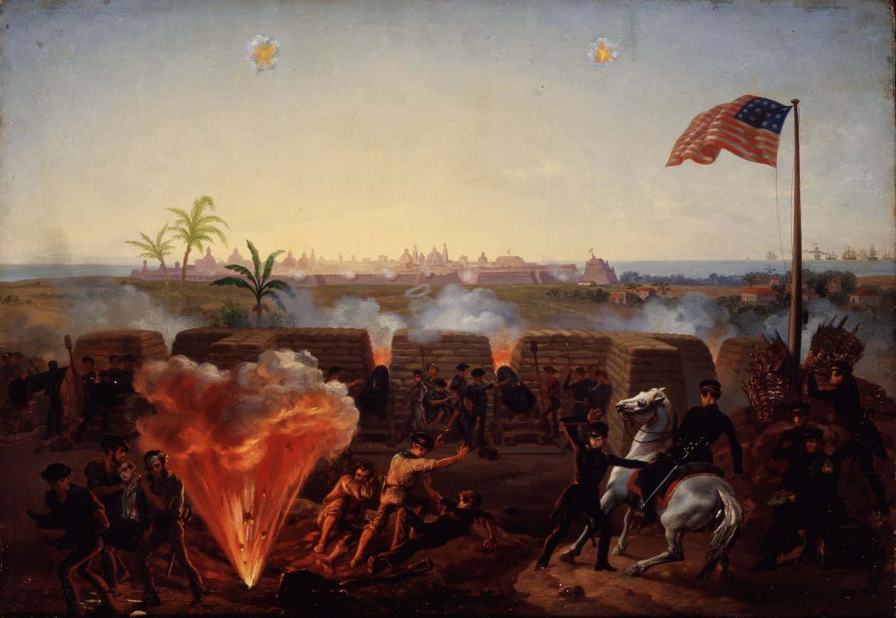 Obležení Vera Cruz, kolem roku 1867 od William Henry Powell