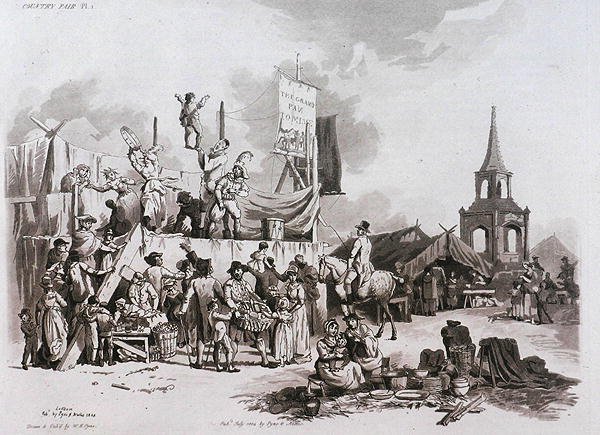 Venkovský jarmark, z knihy Mikrokosmos, II. díl, vyryl J. Hill, asi 1806 od William Henry after Pyne