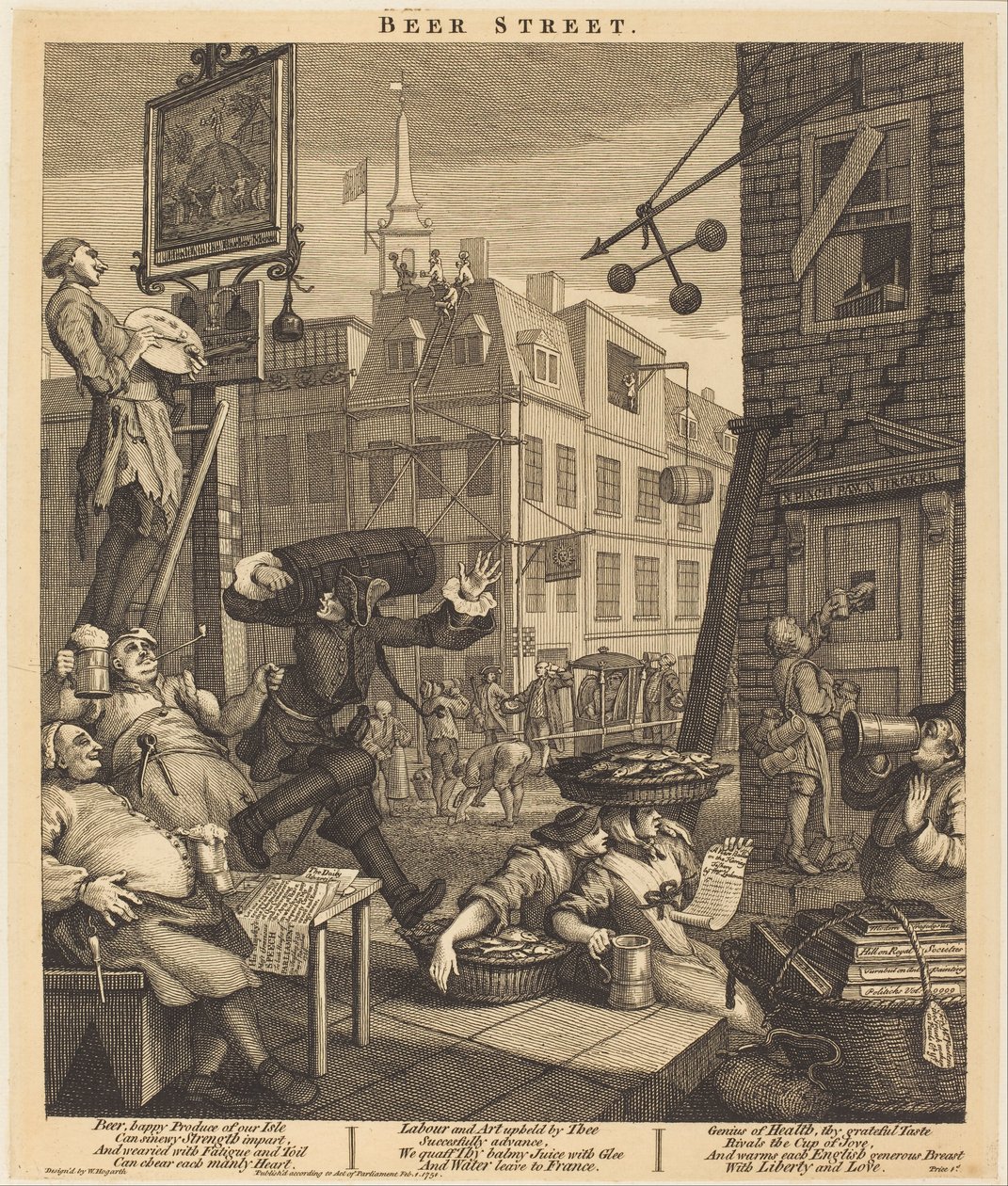 Pivní ulice od William Hogarth