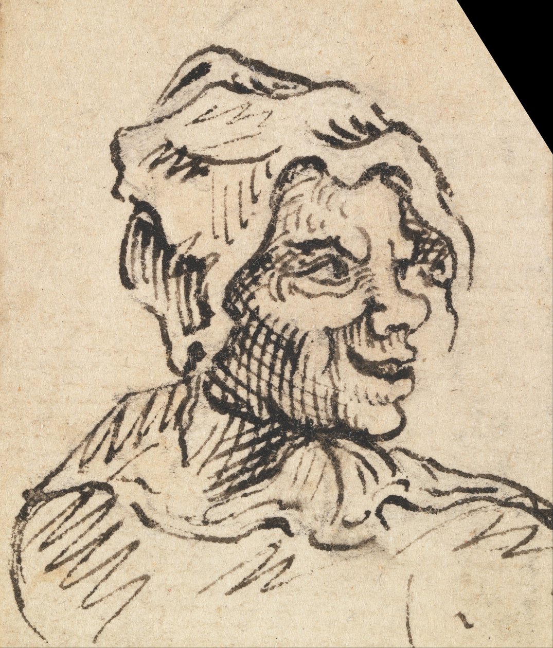 Groteskní ženská hlava od William Hogarth