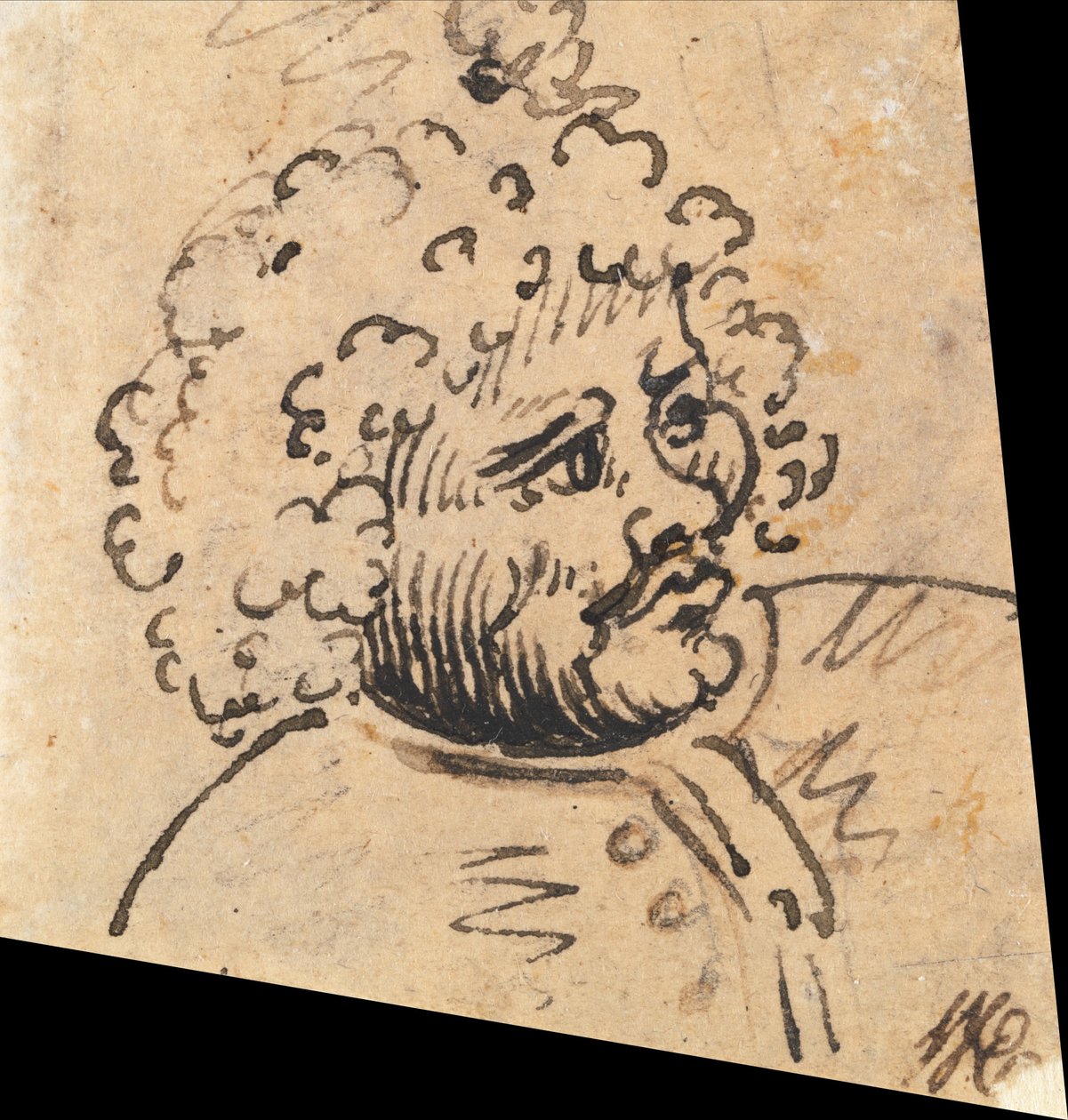 Groteskní ženská hlava od William Hogarth