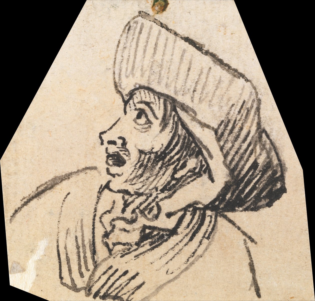Groteskní mužská hlava od William Hogarth