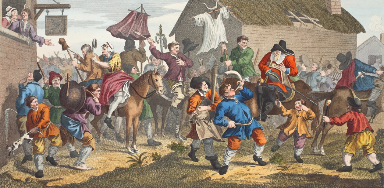 Hudibras Encounters the Skimmington, ilustrace z 