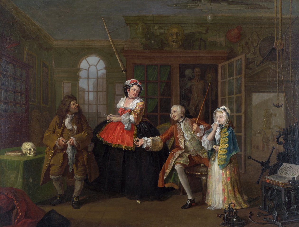 Manželství A-la-Mode 3, The Inspection od William Hogarth