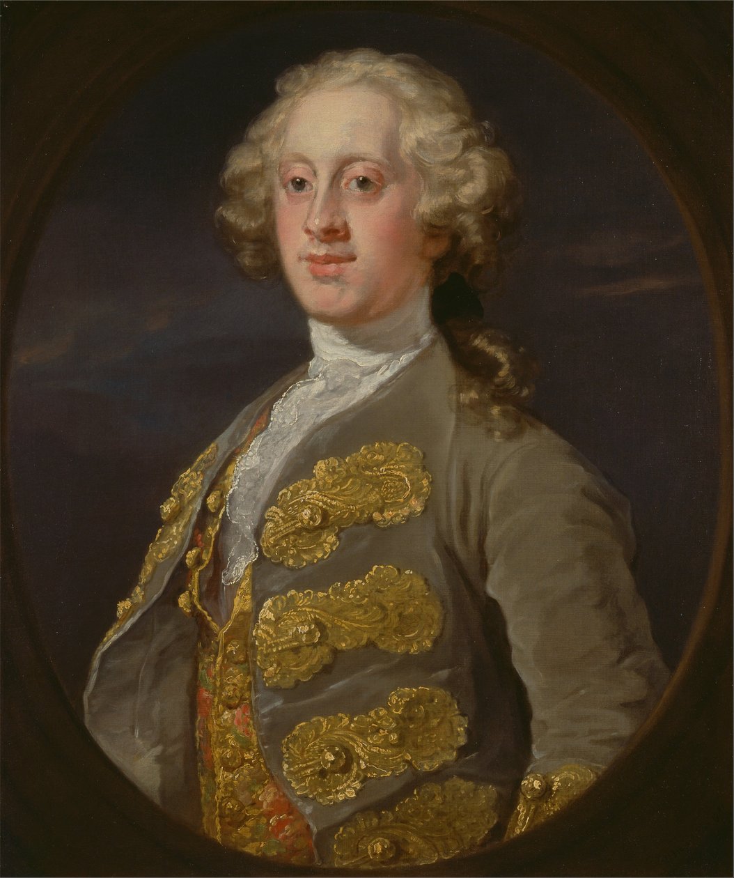 William Cavendish, markýz z Hartingtonu, později 4. vévoda z Devonshire od William Hogarth