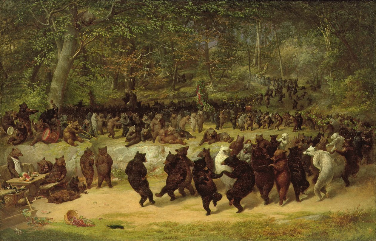 Medvědí tanec, kolem roku 1850 od William Holbrook Beard