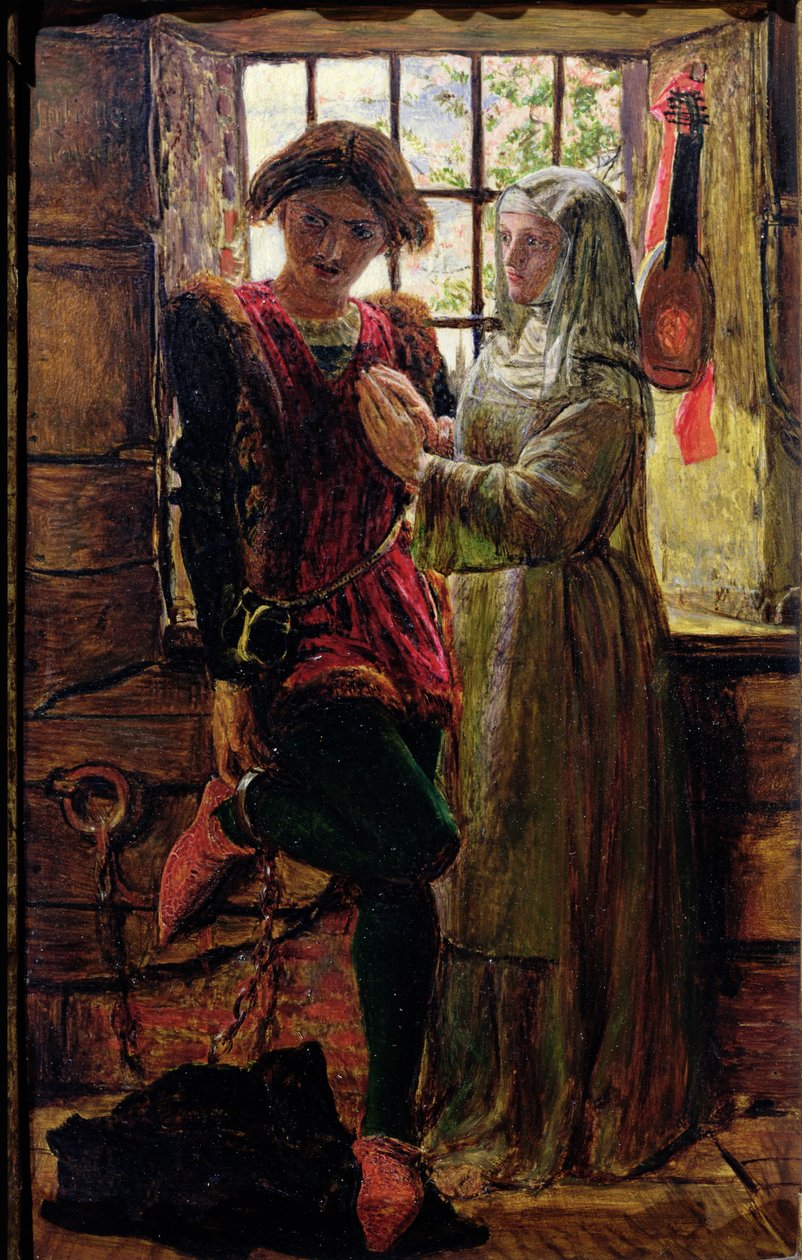 Claudio a Isabella (panel) od William Holman Hunt