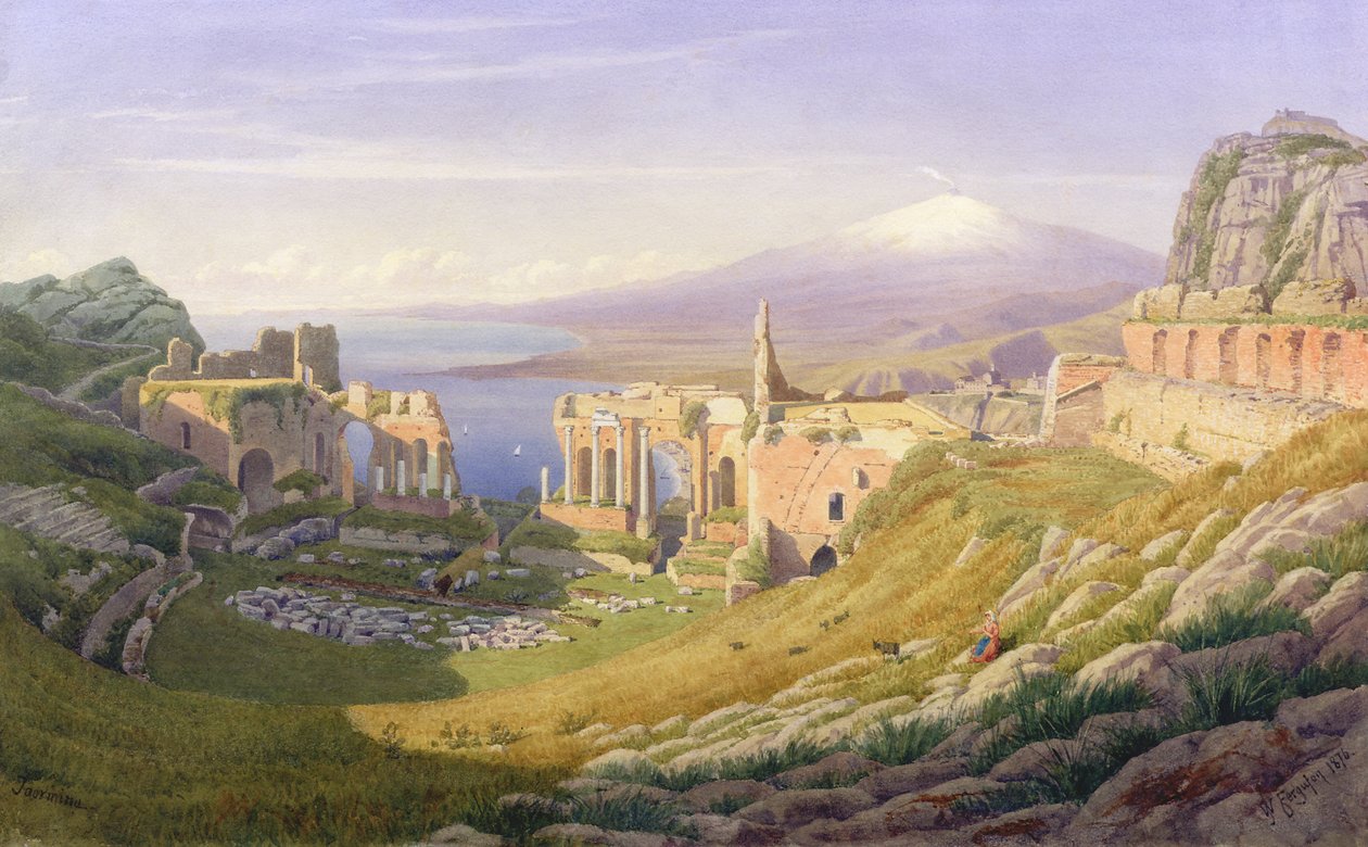 Taormina, Sicílie, 1876 od William J. Ferguson