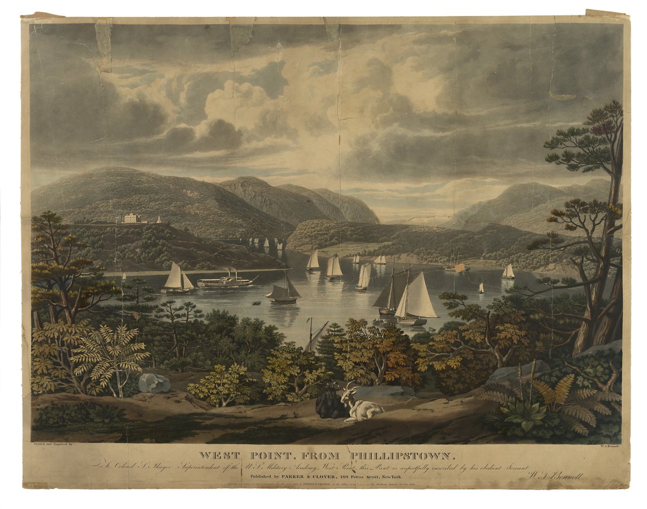 West Point, z Phillipstownu, nedatováno od William James Bennett