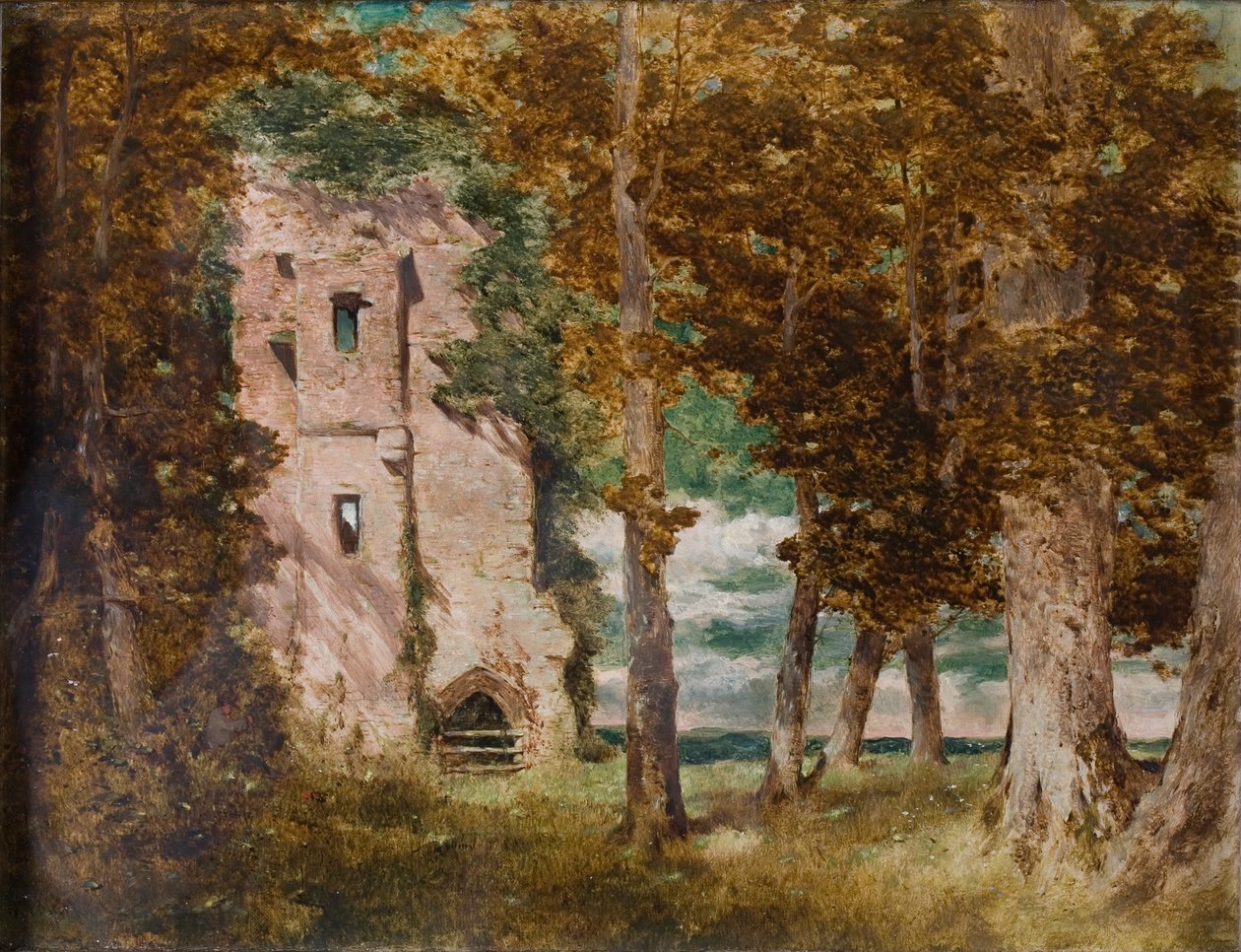 Ruiny hradu Kirkoswald, Cumberland, 1854 od William James Blacklock