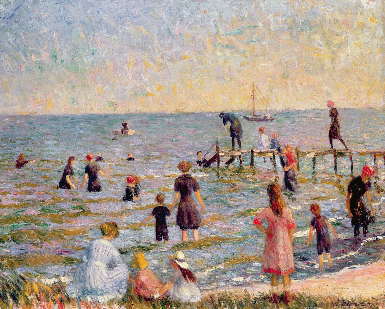 Koupání v Bellport, Long Island, 1912 od William James Glackens