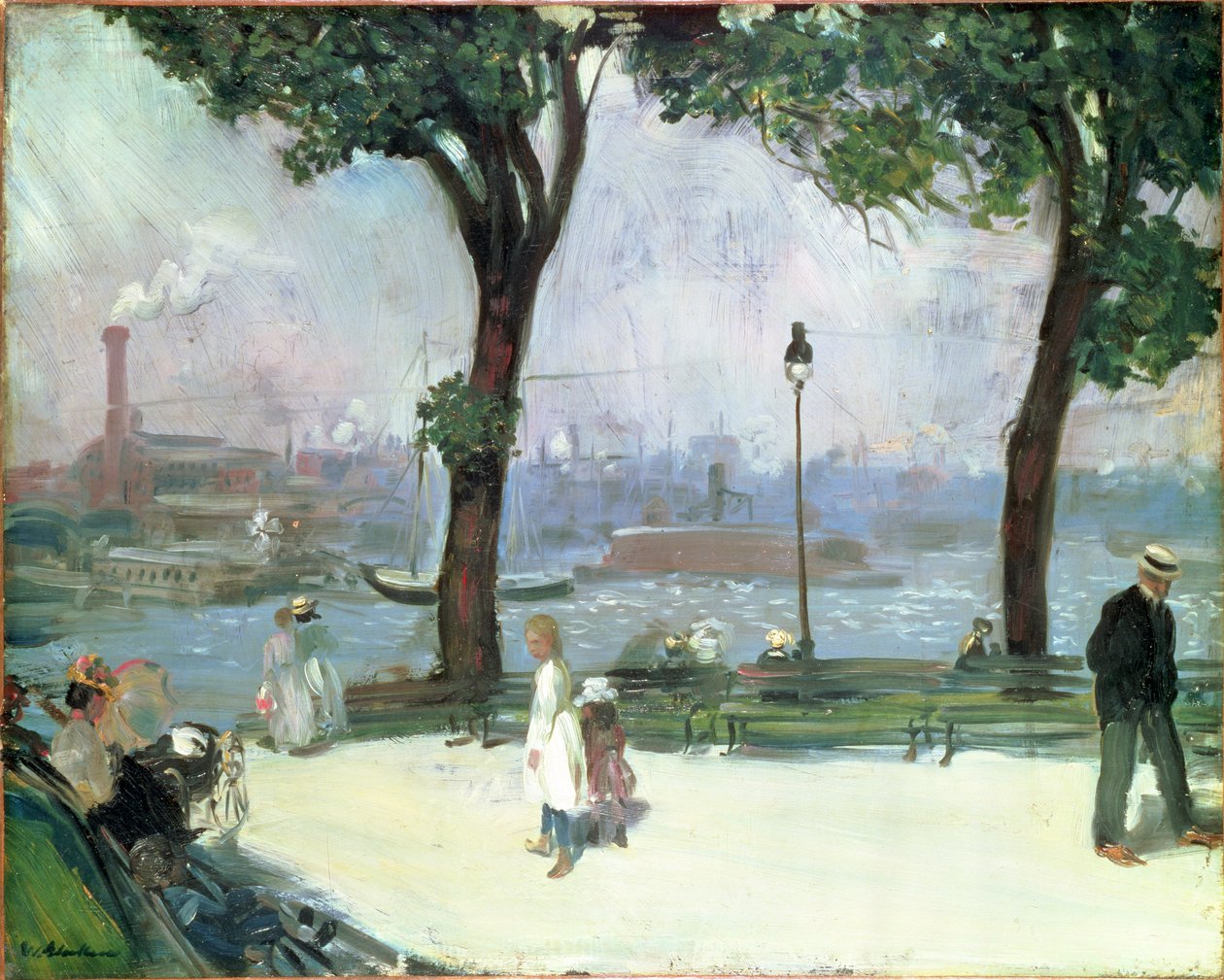 East River Park, kolem roku 1902 od William James Glackens