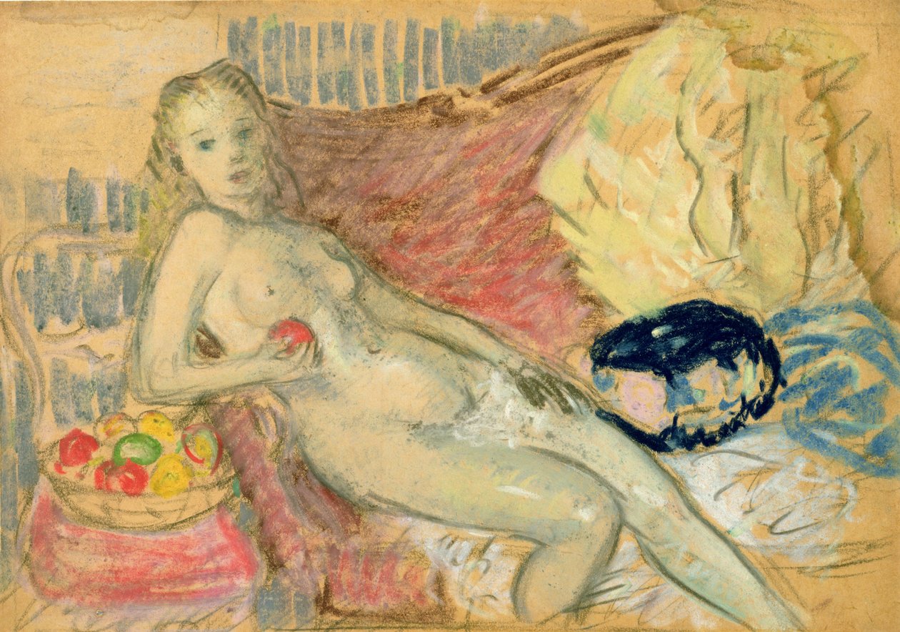 Studujte pro Nude s Apple od William James Glackens