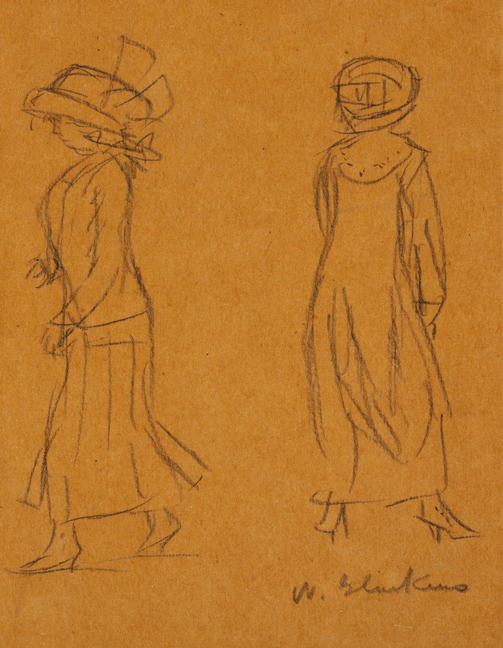 Dvě ženy jdou od sebe od William James Glackens