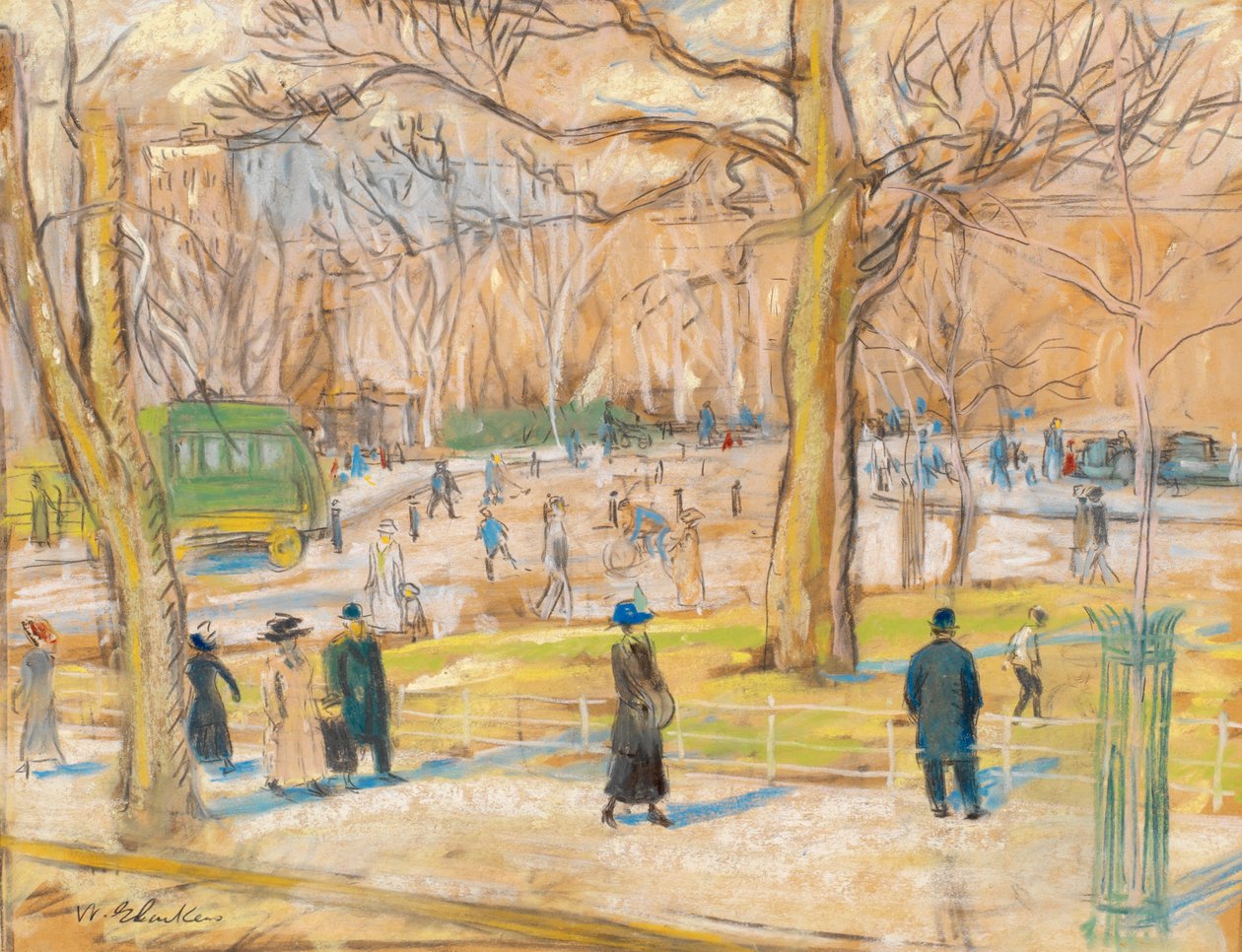 Washingtonské náměstí od William James Glackens