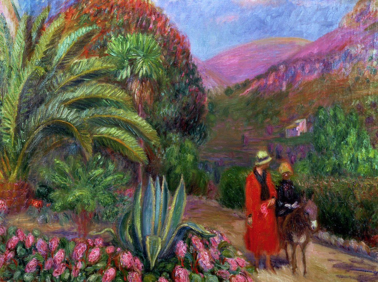 Žena s dítětem na oslu, kolem roku 1925 od William James Glackens