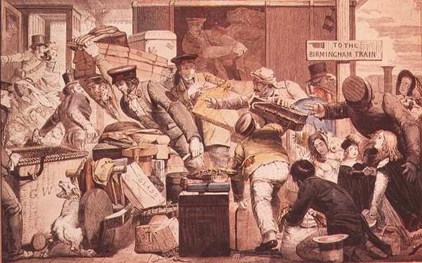 "Přerušení rozchodu v Gloucesteru, hrabství Gloucestershire, 6. června 1846 od William James Linton