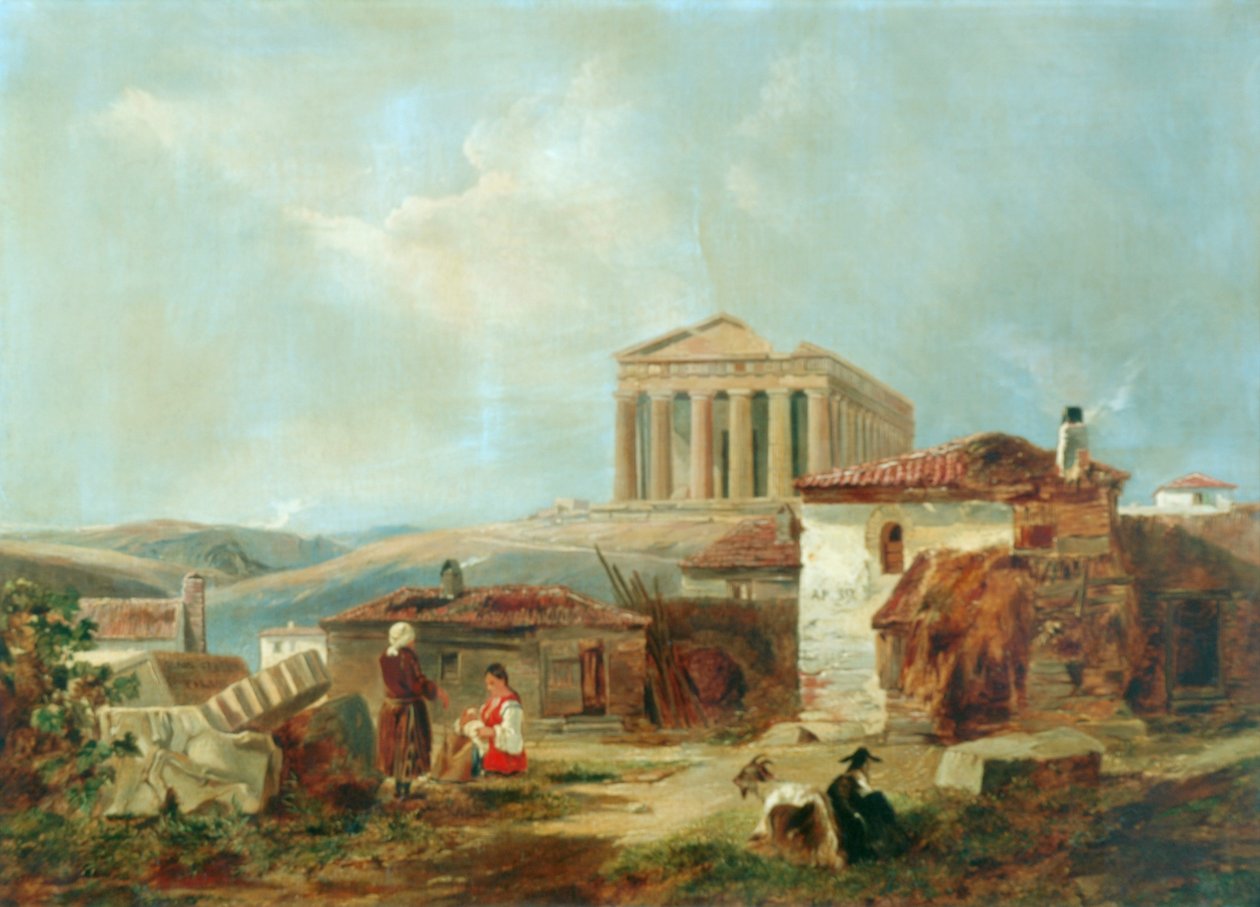 Atény s Akropolí, 1839 od William James Muller