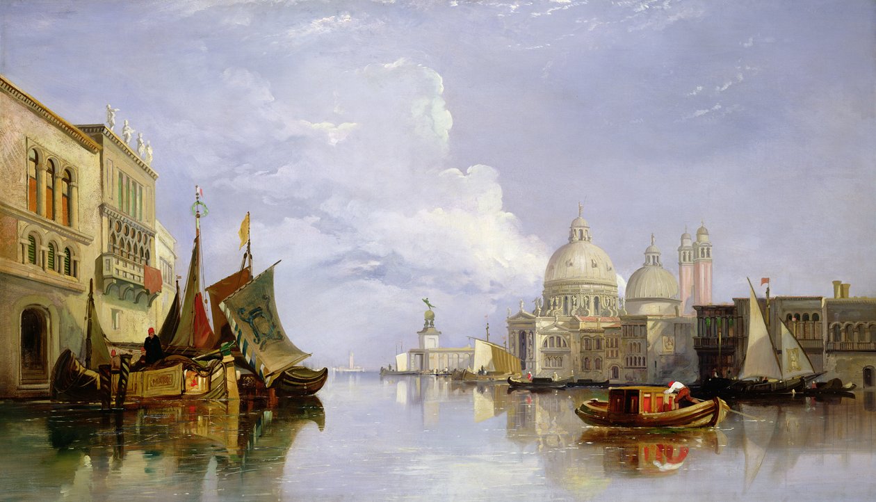 Canal Grande s kostelem Santa Maria Della Salute, Benátky od William James Muller