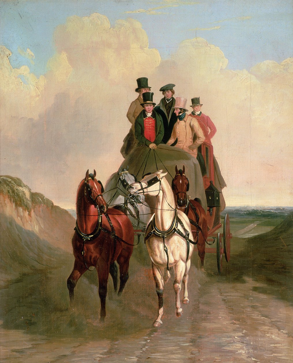 Trenér a čtyři na otevřené silnici od William Joseph Shayer