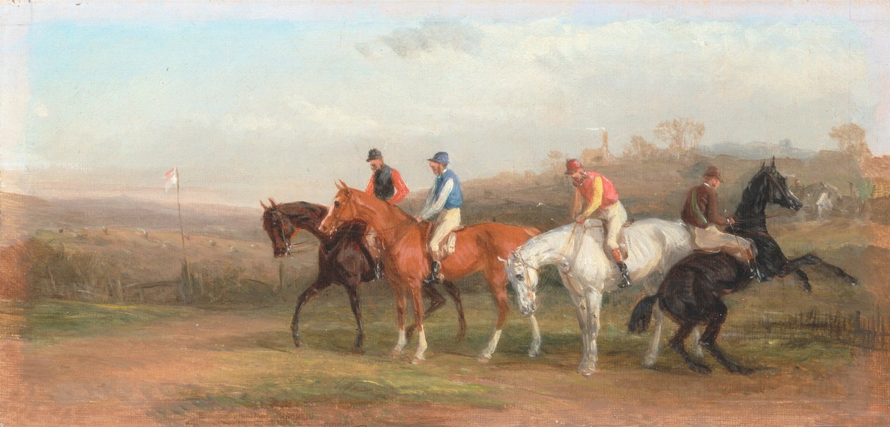 Steeplechasing- Na startu od William Joseph Shayer