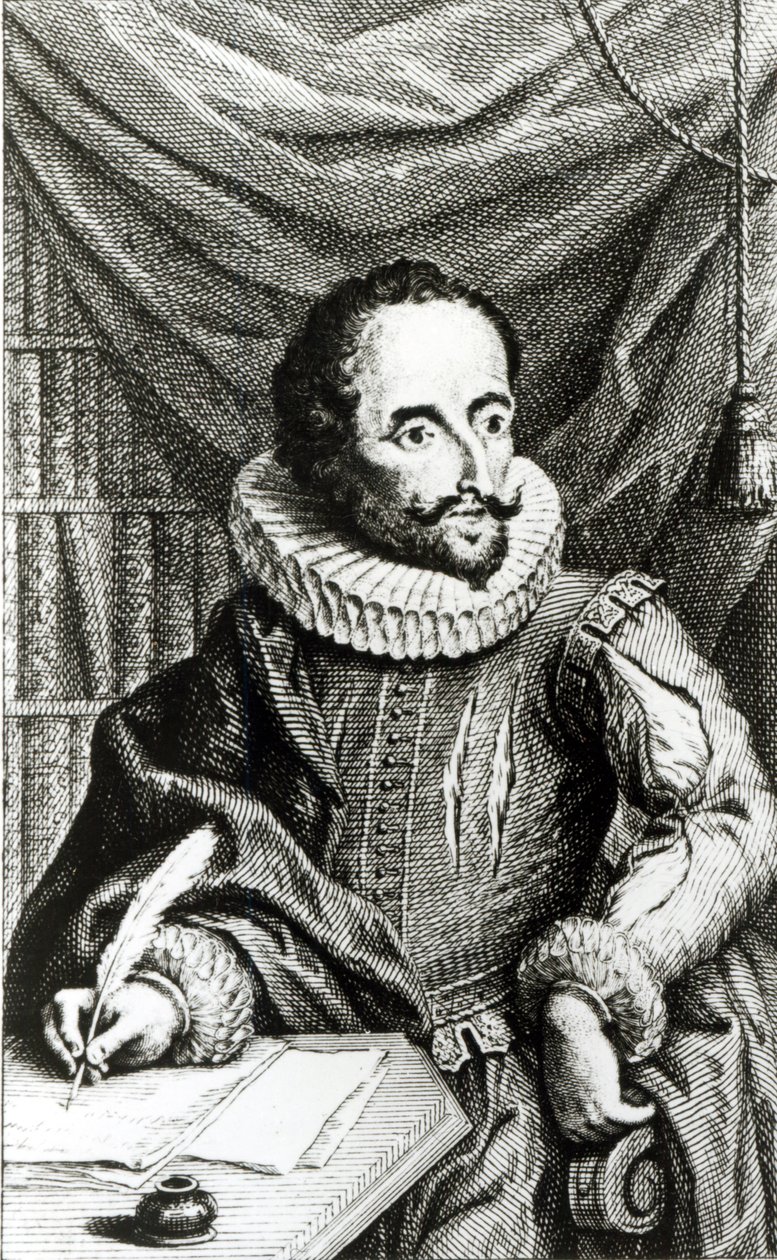 Portrét Miguela de Cervantes Saavedra (1547-1616) vyrytý Jacobem Folkemou (1692-1767) od William Kent