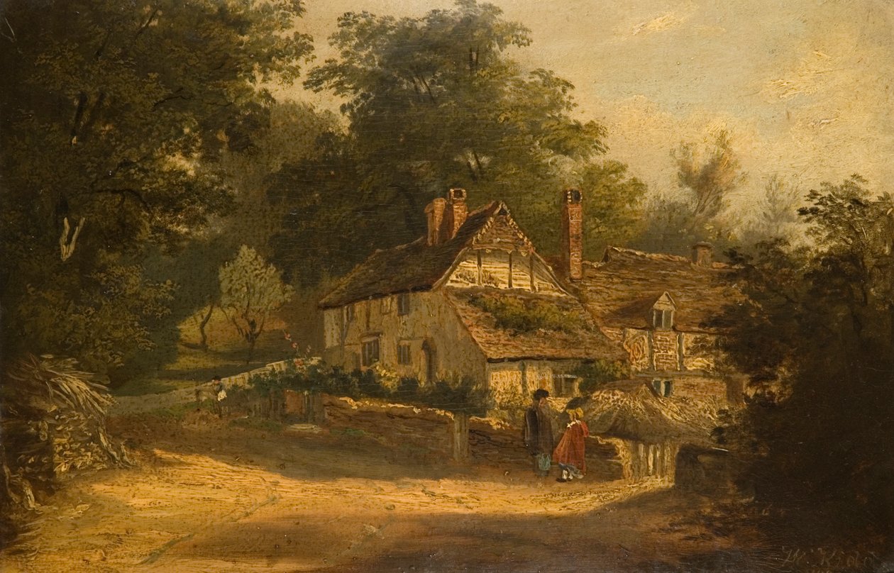 Staré chalupy v Petersfieldu, 1820 od William Kidd