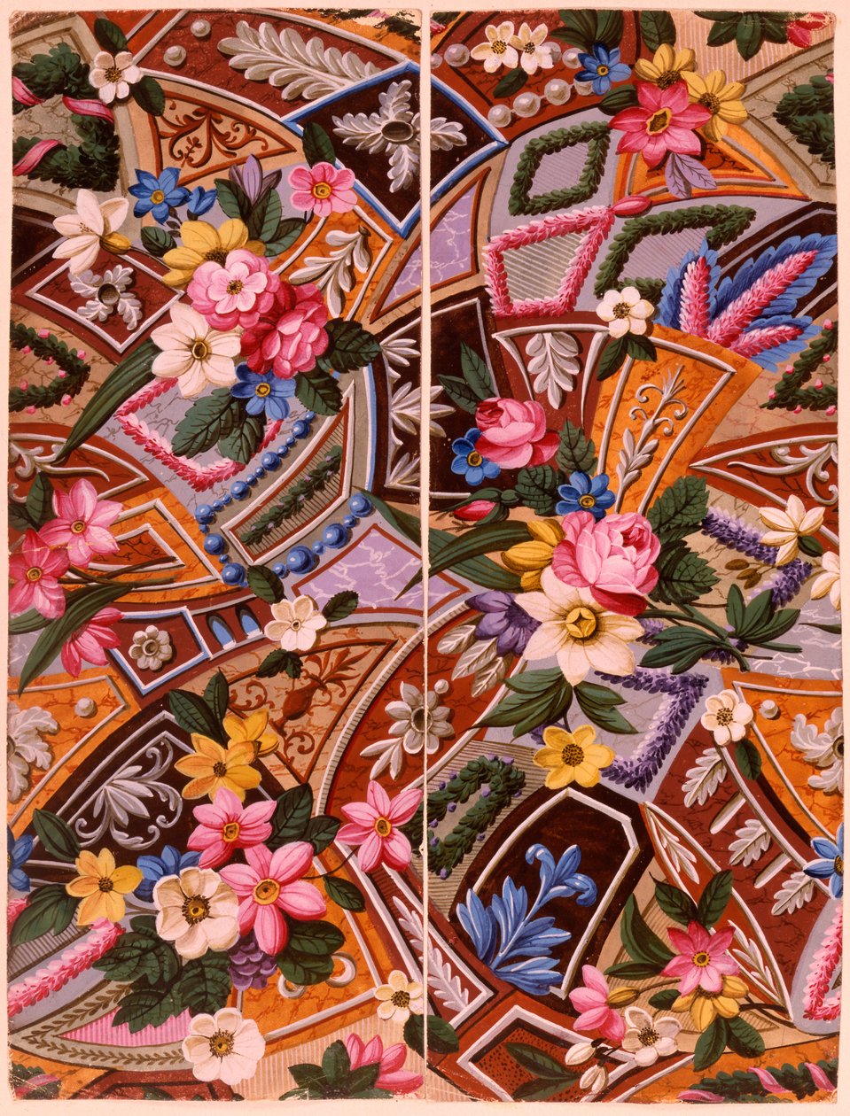 Textilní design, cca 1788-92 od William Kilburn