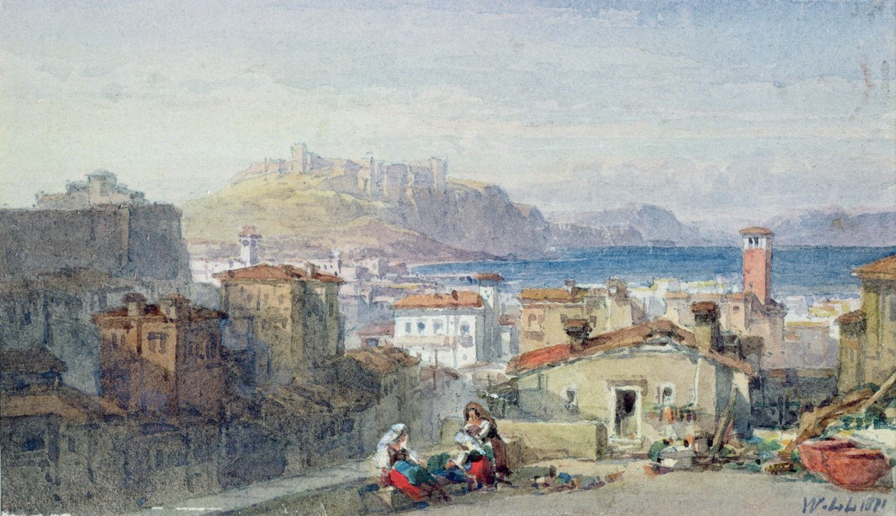 Neapol, 19. století; vodové barvy; od William Leighton Leitch