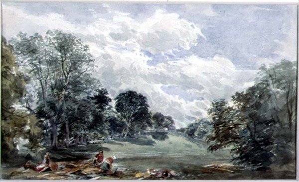 Barncluith Park (wc na papíře) od William Linnaeus Casey