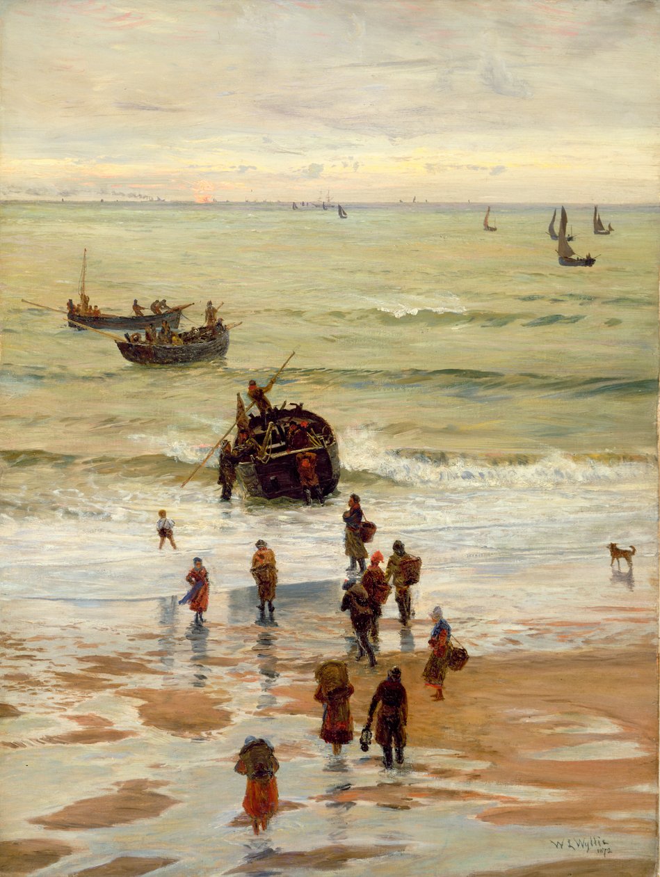 Rybářské lodě vyplouvající z Portel, 1872 od William Lionel Wyllie