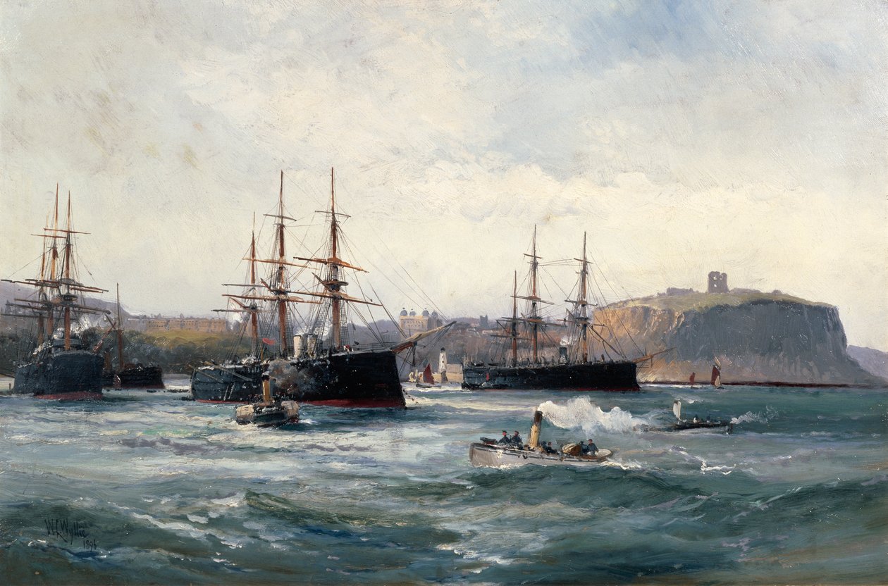 Channel Fleet u Scarborough, 1896 od William Lionel Wyllie