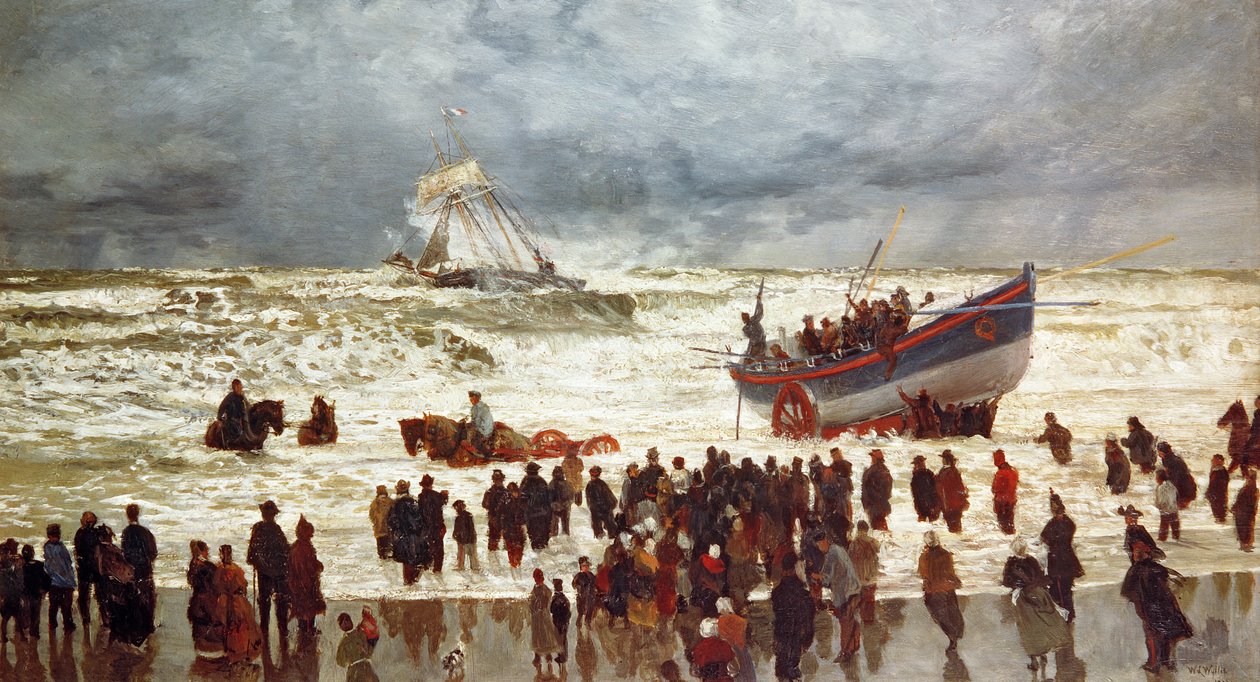 Záchranný člun, 1873 od William Lionel Wyllie