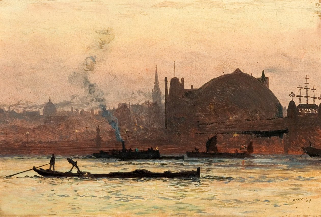 Temže poblíž Charing Cross, Londýn, 1892 od William Lionel Wyllie