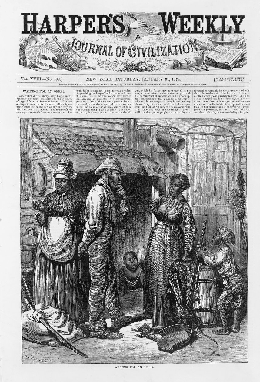Čekání na nabídku, hospoda. 1874 od William Ludlow Sheppard