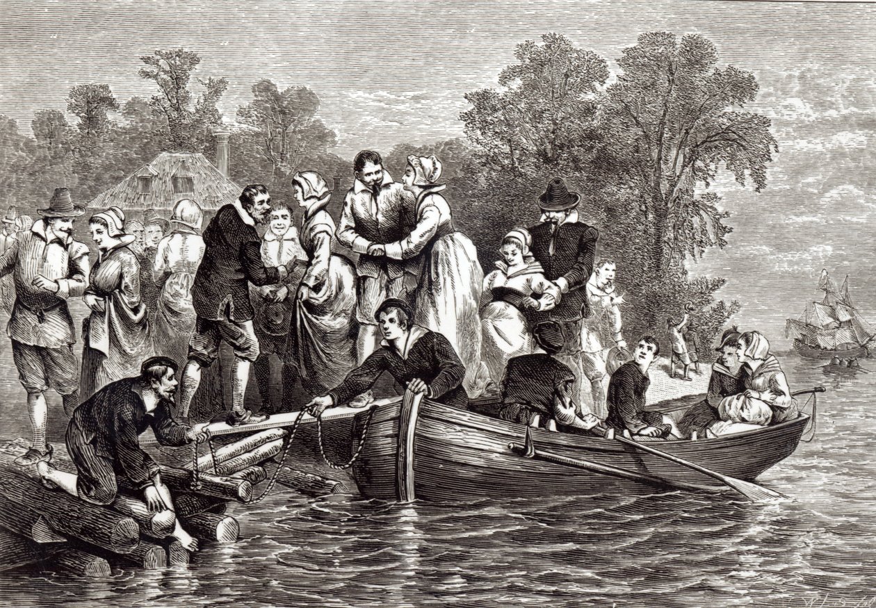 Wives for the Settlers at Jamestown, z „Pioneers in the Settlement of America“ od Williama A. Crafta, 1876 od William Ludlow Sheppard