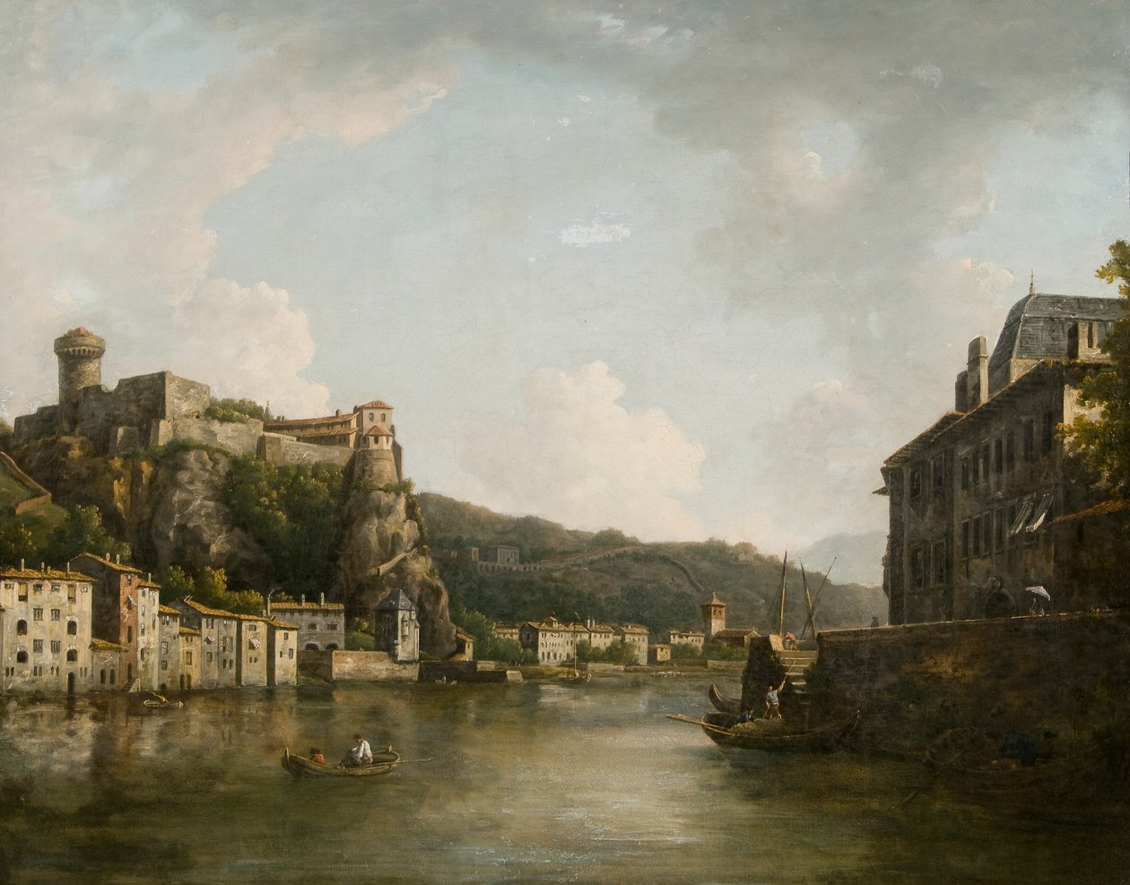 Pohled na Chateau de Pierre-Encise na Rhone, Lyon od William Marlow