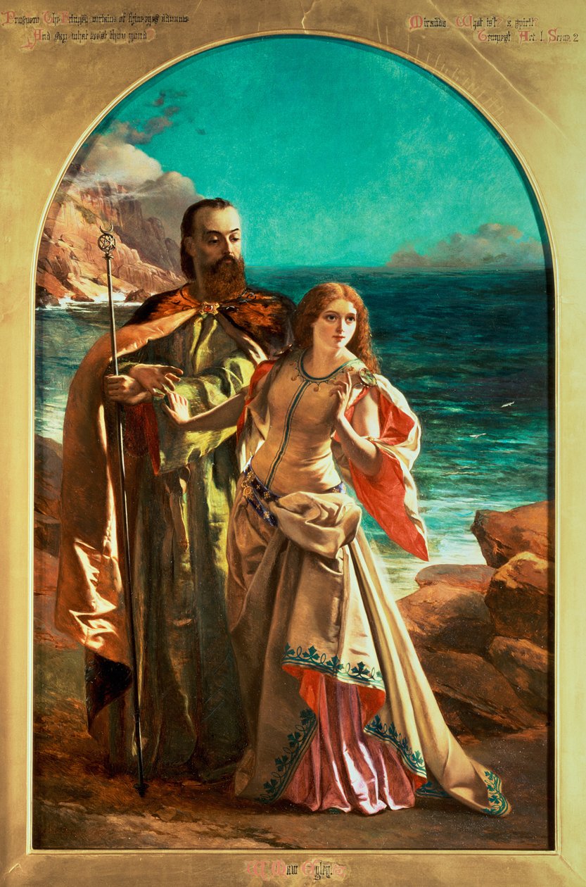 Prospero a Miranda, kolem roku 1850 od William Maw Egley