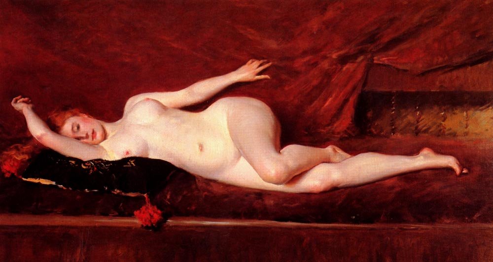  A Study In CurvesnFrancais: Une etude de courbesn od William Merritt Chase