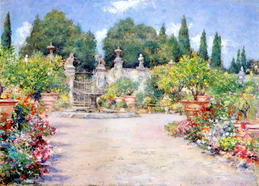 Italská zahrada od William Merritt Chase