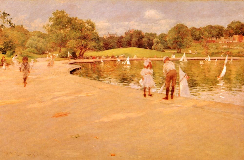 Lilliputian Boat-Laken od William Merritt Chase