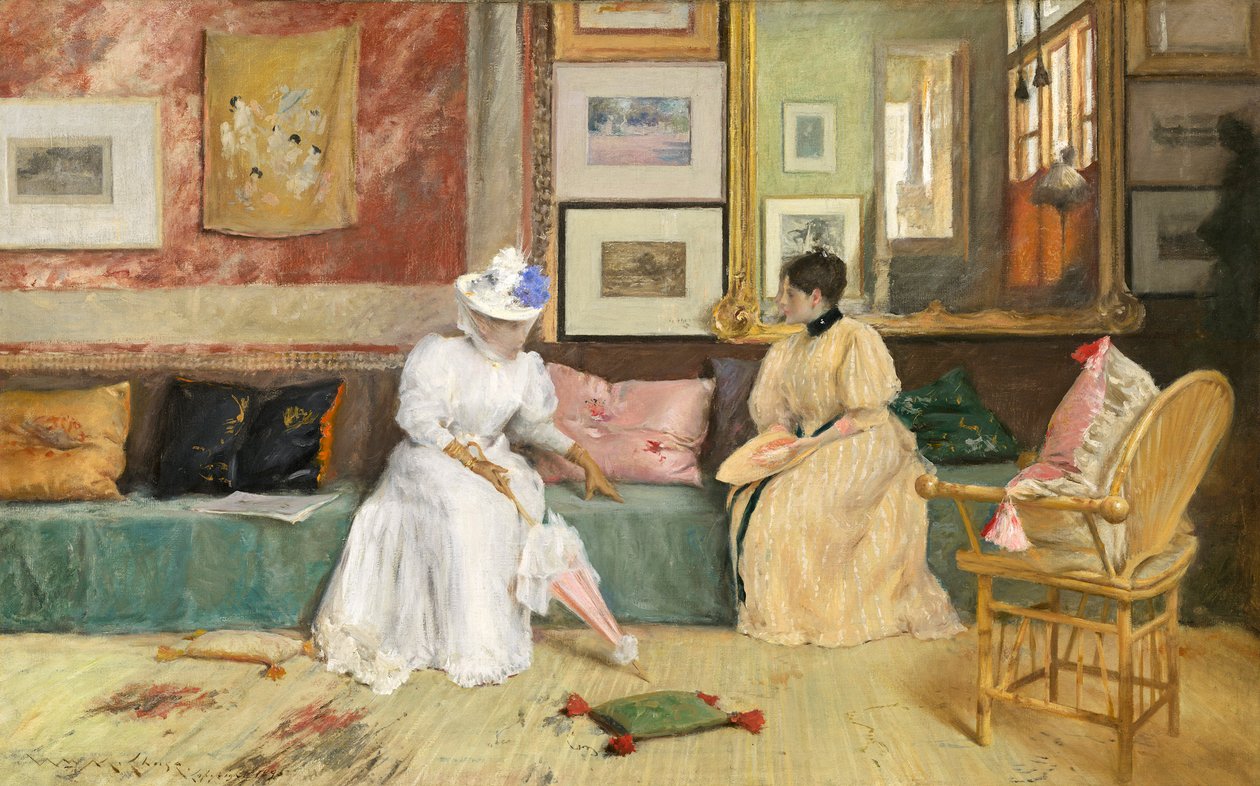 Přátelský hovor, 1895 od William Merritt Chase