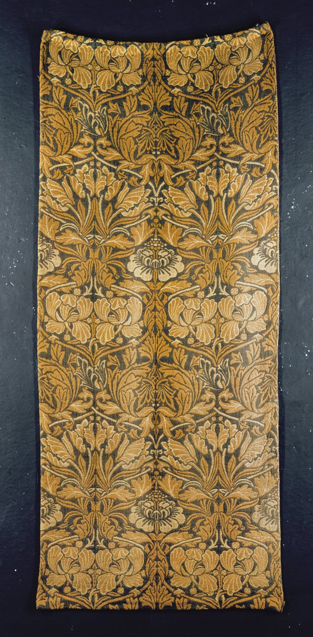 Závěs v tulipánovém a růžovém designu (textil) od William Morris