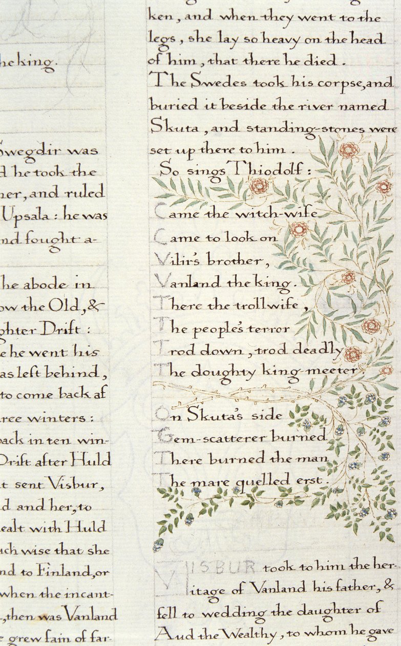 Fragment z Příběhu Ynglingů od William Morris