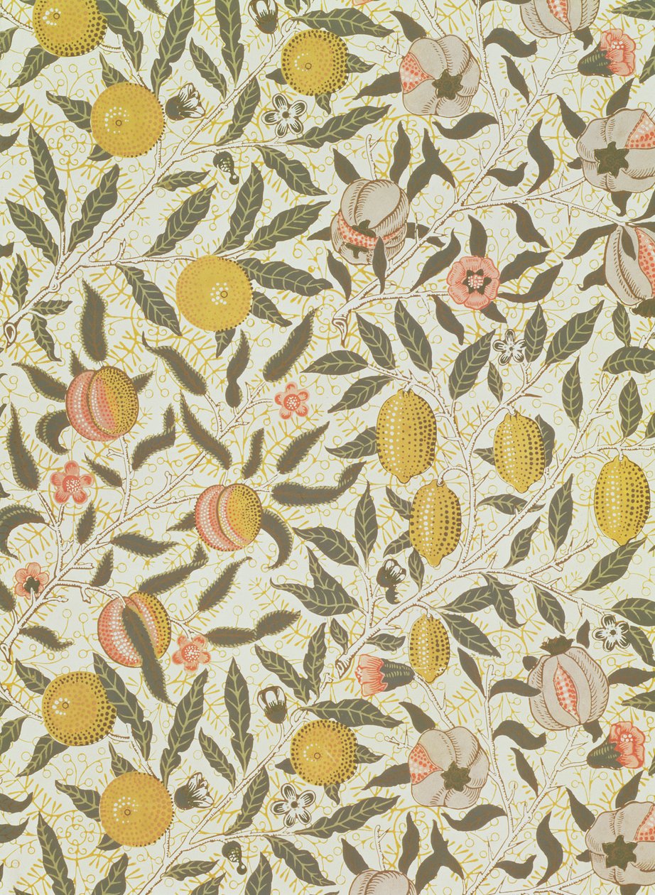 Design tapety ovoce nebo granátové jablko od William Morris