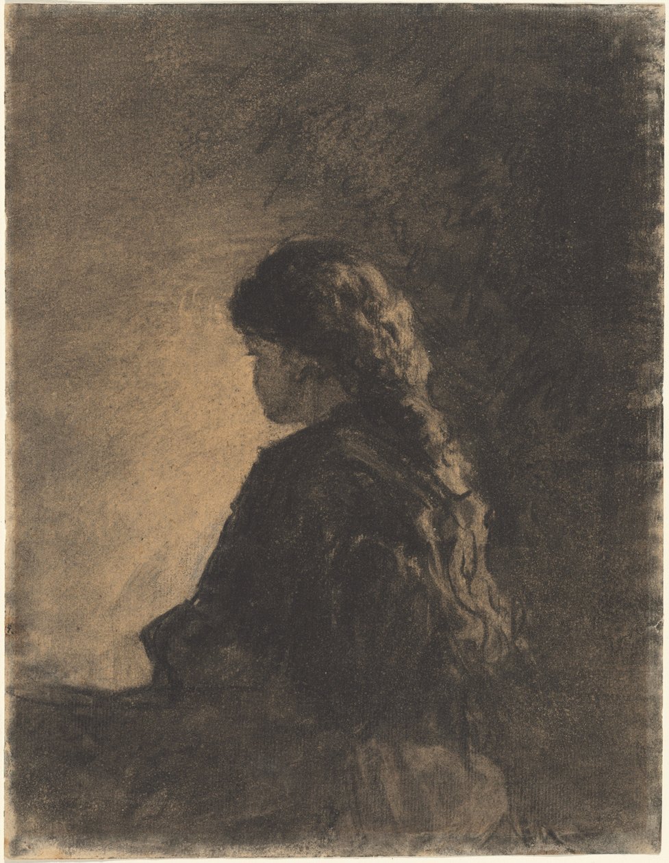 Sedící dívka od William Morris