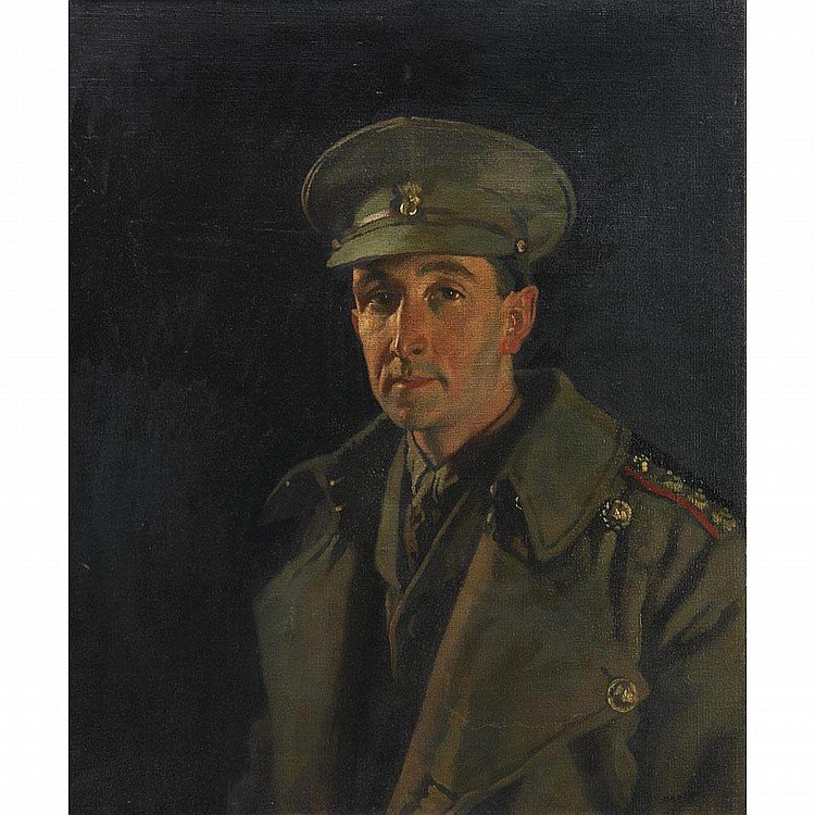 Portrét kapitána Wooda z Royal Inniskilling Fusiliers od William Orpen